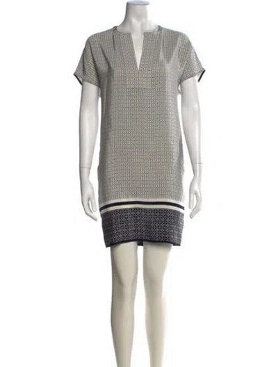 Pre-owned Vince Silk Mini Dress In White