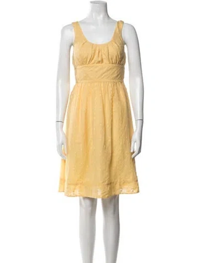 Pre-owned Vince Silk Mini Dress In Yellow