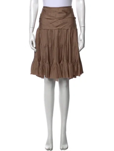 Pre-owned Vince Silk Mini Skirt In Brown