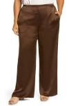 Vince Silk Pajama Pants In Black Almond