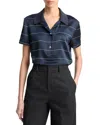 Vince Silk Polo Shirt In Blue