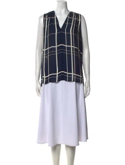 Pre-owned Vince Silk Printed Tunic In Multi