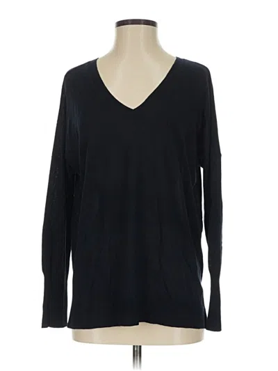 Pre-owned Vince Silk Pullover Sweater In Black