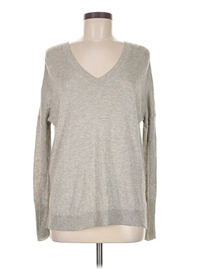 Pre-owned Vince Silk Pullover Sweater In Gray
