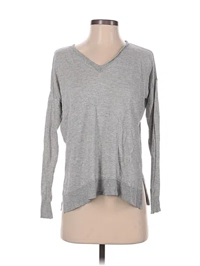 Pre-owned Vince Silk Pullover Sweater In Gray