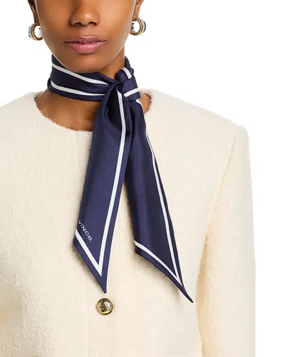 Vince Silk Ribbon Scarf In Navy