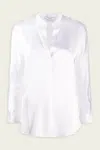 Vince Open Neck Long-sleeved Loose Fit Blouse