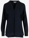 Vince Silk Satin Blouse In Black