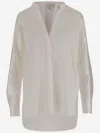Vince Silk Satin Blouse In White