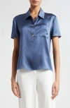 VINCE SILK SATIN POLO