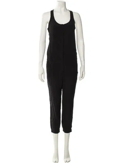 Pre-owned Vince Silk Scoop Neck Jumpsuit In Black