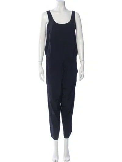 Pre-owned Vince Silk Scoop Neck Jumpsuit In Black