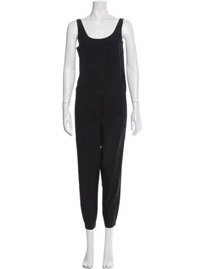 Pre-owned Vince Silk Scoop Neck Jumpsuit In Black