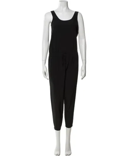 Pre-owned Vince Silk Scoop Neck Jumpsuit In Black