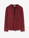 Vince Silk Shirt In Red