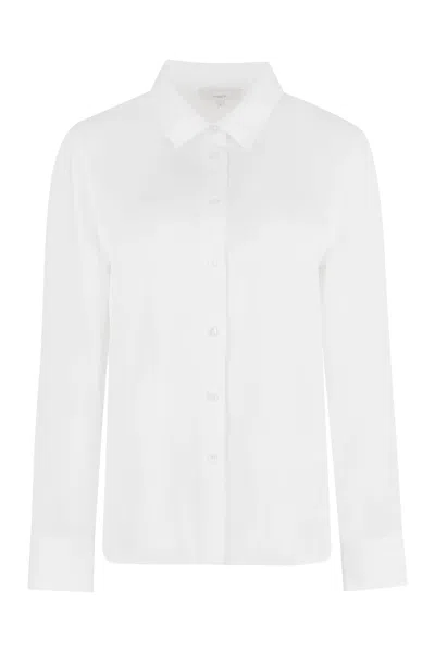 Vince Silk Shirt In White