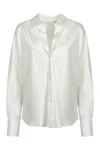 Vince Silk Shirt In Yellow