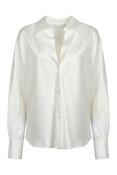 Vince Silk Shirt In Yellow