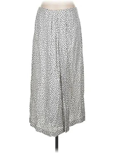 Pre-owned Vince Silk Skirt In Silver