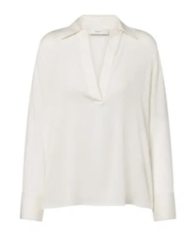Vince Silk-blend Blouse In White