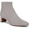 Vince Silvana Suede Zip Booties In Fog Grey