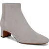 Vince Silvana Suede Zip Booties In Fog Grey