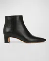 VINCE SILVANA LEATHER ZIP ANKLE BOOTIES