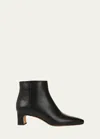 Vince Silvana Leather Zip Ankle Booties In Black