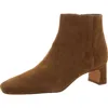 Vince Silvana Womens Zipper Faux Suede Ankle Boots In Elm Wood
