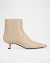 Vince Simone Leather Ankle Boots In Neutral