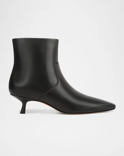 VINCE SIMONE LEATHER ANKLE BOOTS