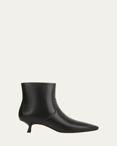 Vince Simone Leather Ankle Boots In Black