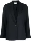 Vince Tailored Single-button Blazer In Blau