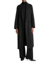 Vince Single Breasted Classic Coat In Black