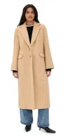 Vince Single Breasted Classic Coat Camel In Neutral