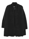 Vince Single-breasted Coat In Black