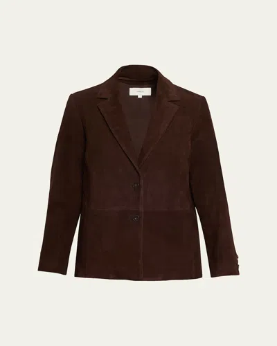 VINCE SINGLE-BREASTED SUEDE BLAZER