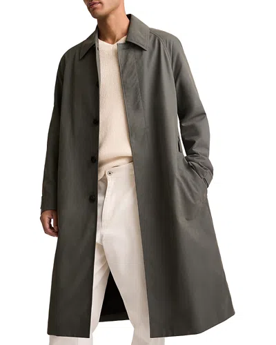 Vince Single Breasted Trench Coat In Gray