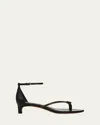 Vince Siri Ankle Strap Kitten Heel Sandal In Black/brown