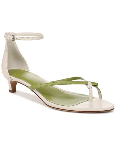 Vince Siri Leather Thong Sandal In Green