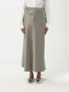 Vince Satin Trouser A-line Skirt In Grau