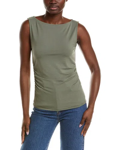 Vince Slash Neck Top In Animal Print