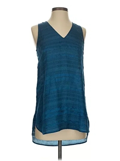 Pre-owned Vince Sleeveless Blouse In Blue
