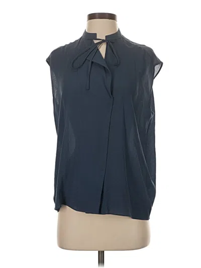 Pre-owned Vince Sleeveless Blouse In Blue