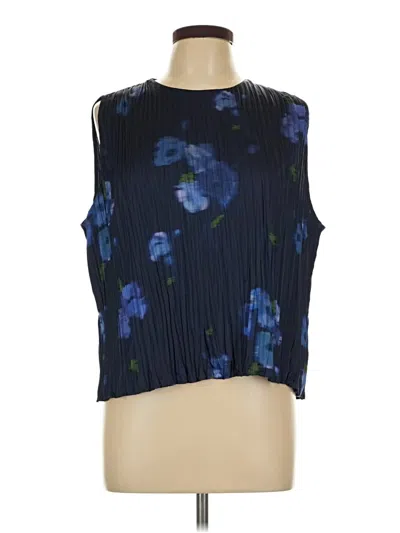Pre-owned Vince Sleeveless Blouse In Blue
