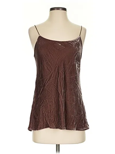 Pre-owned Vince Sleeveless Blouse In Brown