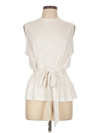 Pre-owned Vince Sleeveless Blouse In Ivory
