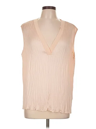 Pre-owned Vince Sleeveless Blouse In Tan