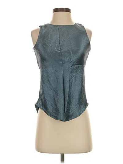 Pre-owned Vince Sleeveless Blouse In Teal