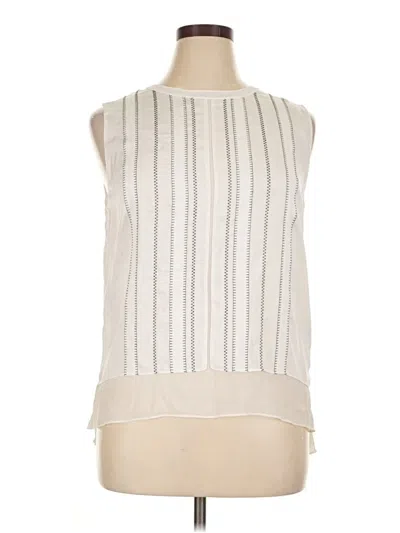 Pre-owned Vince Sleeveless Blouse In White